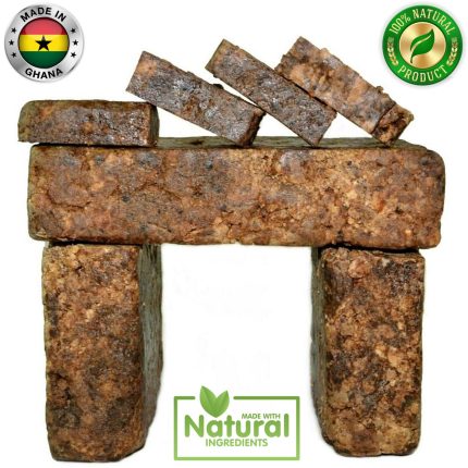 Raw African Black Soap Organic 100% Pure Bar From Ghana Bulk Face Acne Body Wash